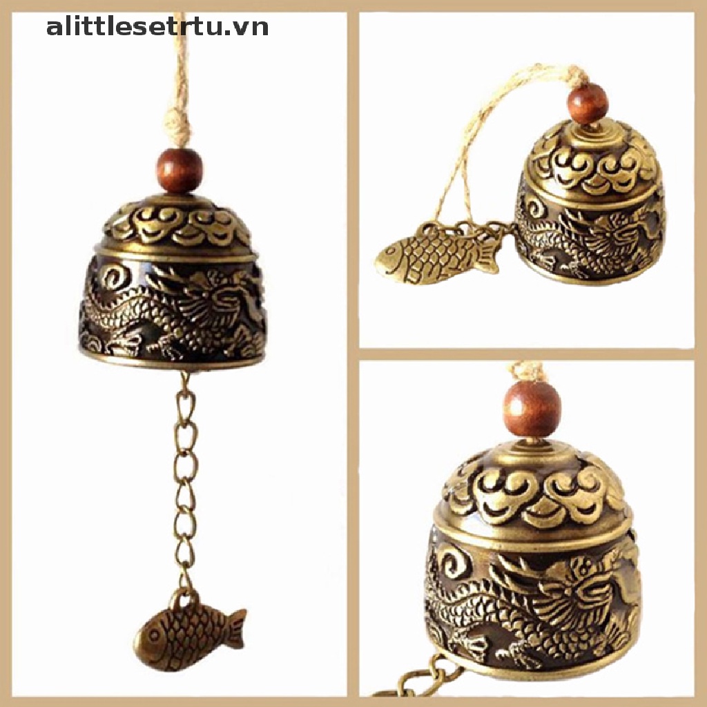 Chuông Gió Bằng Đồng Khắc Họa Tiết Treo Trang Trí Nhà Cửa / Sân Vườn