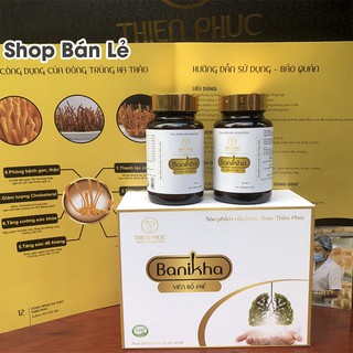 [Chính hãng] Viên Bổ Phế Banikha Thiên Phúc (Hộp 2 Lọ x 30 Viên)