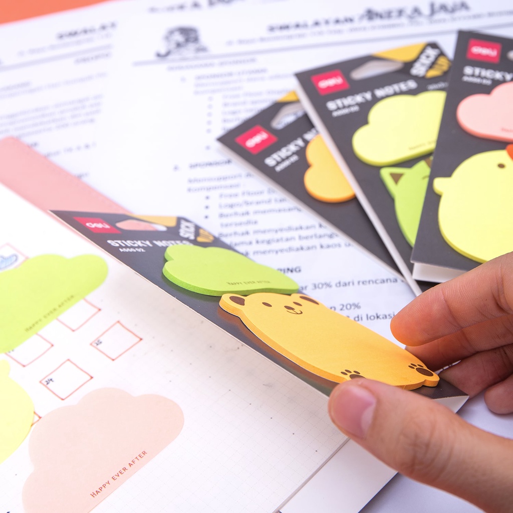 Giấy ghi chú họa tiết hoạt hình dễ thương dính chắc tiện dụng