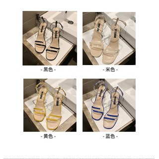 [ SẴN ĐEN S38] Giày cao gót sandal thời trang