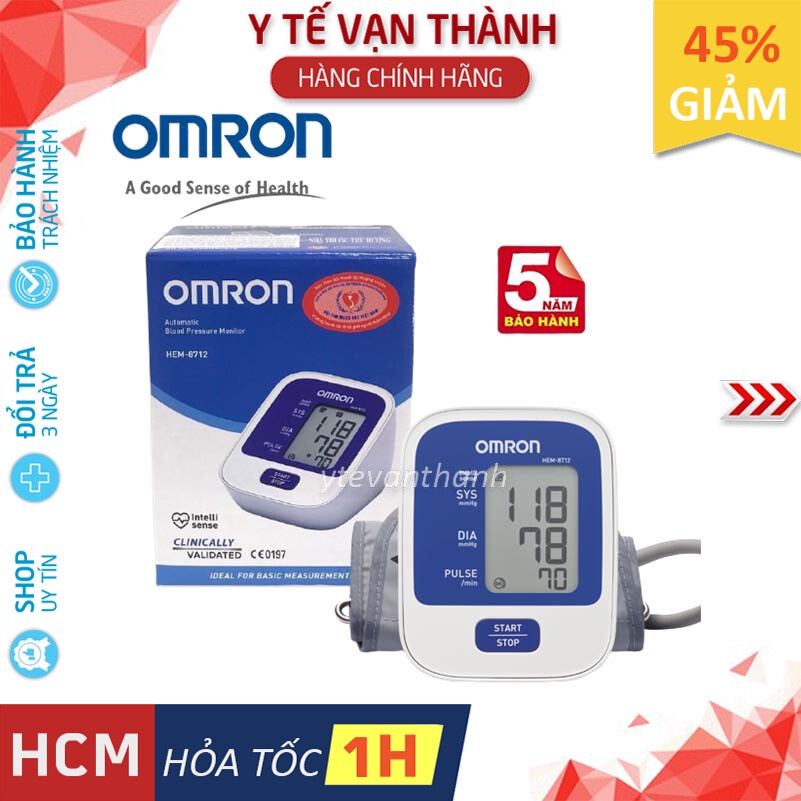 ✅ [CHÍNH HÃNG 100%] Máy Đo Huyết Áp Bắp Tay Omron HEM-8712 -VT0005