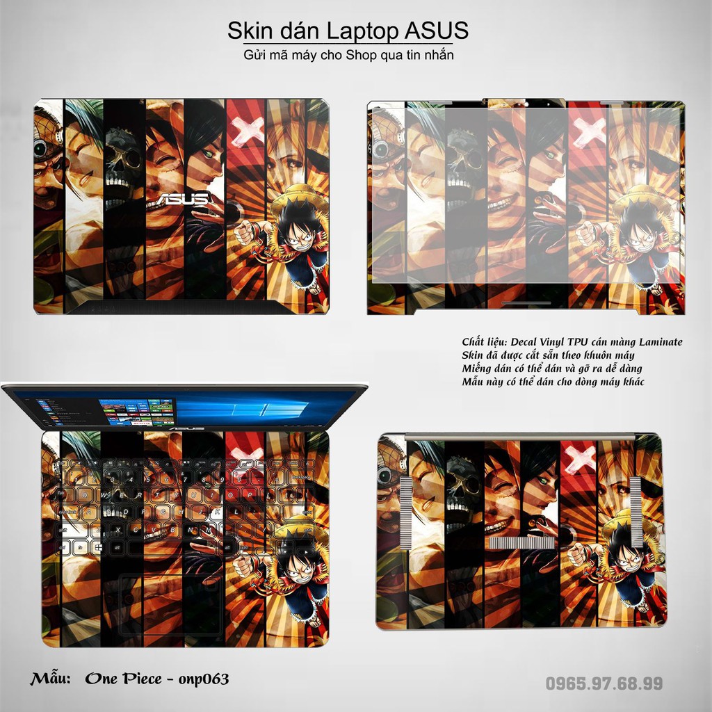 Skin dán Laptop Asus in hình One Piece nhiều mẫu 4 (inbox mã máy cho Shop)