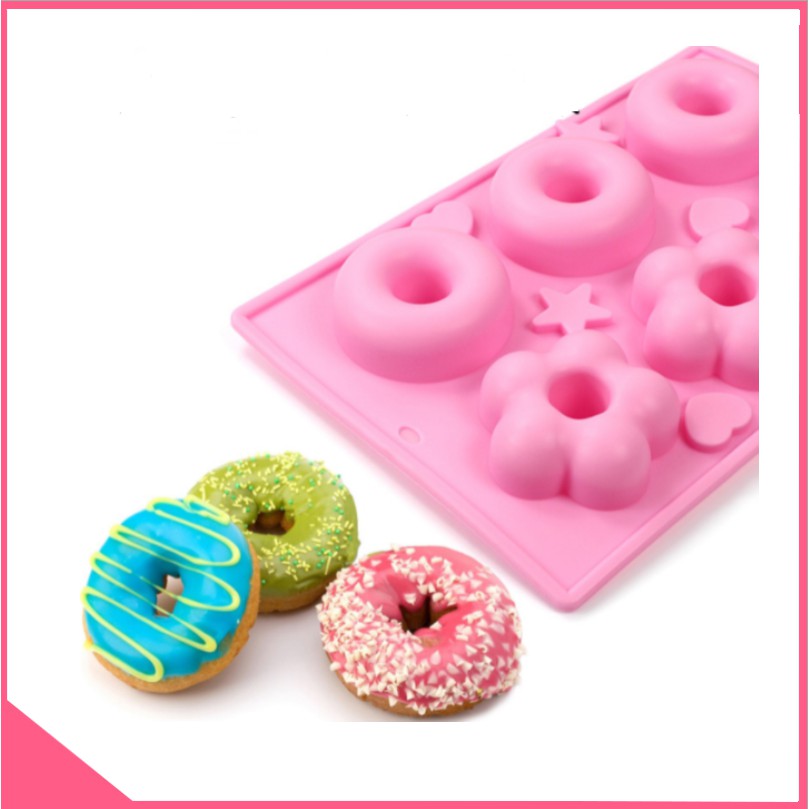 Khuôn silicon làm rau câu hình bánh donut