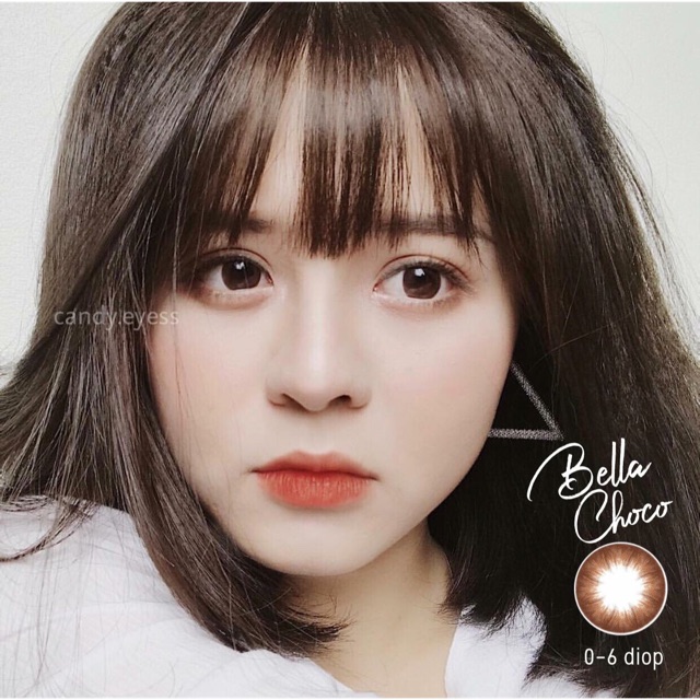 <Có sẵn> Kính giãn tròng Bella Choco Set 1
