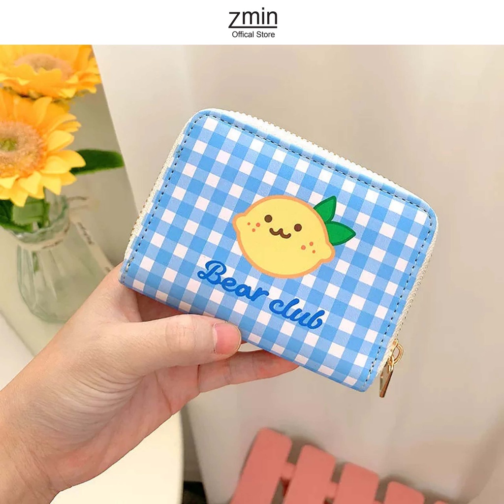 Ví nữ mini cầm tay Zmin, chất liệu da cao cấp có thể bỏ túi - V004