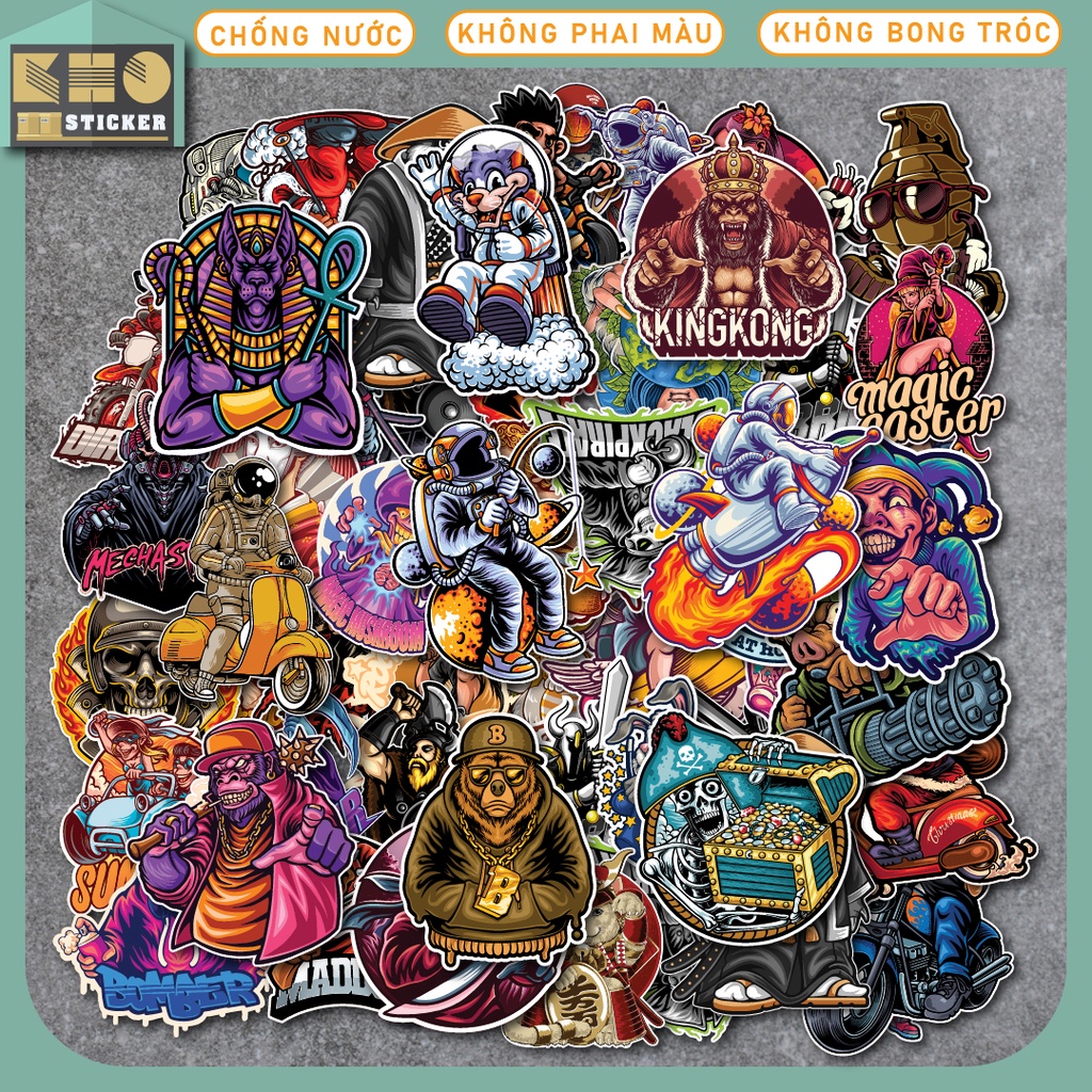Nguyên bộ Sticker So Cool chống nước sticker dán laptop, điện thoại, đàn guitar, mũ bảo hiểm, vali. MSP: ST86