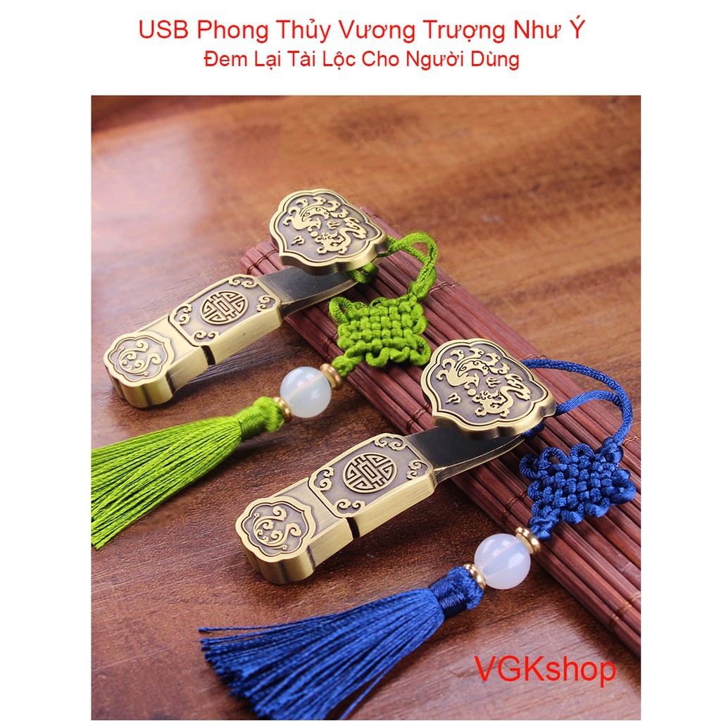 USB Phong Thủy Vương Trượng Như Ý Bằng Đồng Chạm Khắc Độc Đáo - Mang Lại Tài Lộc, Thể Hiện Quyền Lực Và Địa Vị