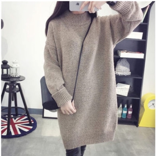 Đầm Len Cổ Lọ Dài Tay Thời Trang Nữ