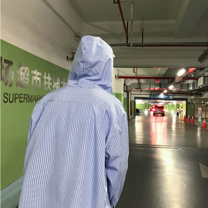 Áo khoác tay dài phối họa tiết kẻ sọc thời trang phong cách vintage cho nam | BigBuy360 - bigbuy360.vn