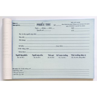 Phiếu thu/ Phiếu Chi Hành Chính 3 Liên 150 tờ (Combo 10 cuốn)