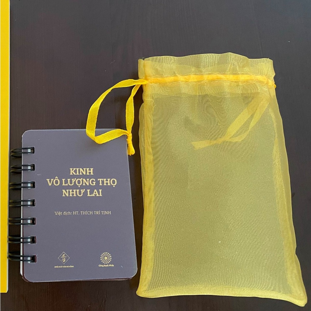 Túi Voan Dây Rút Đựng Quà Tặng Màu Vàng Kích Cỡ 12x17cm