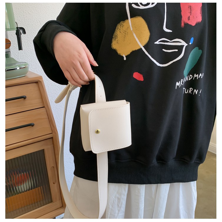 Mới Túi Đeo Chéo Màu Trơn Thời Trang Năng Động Cho Nữ