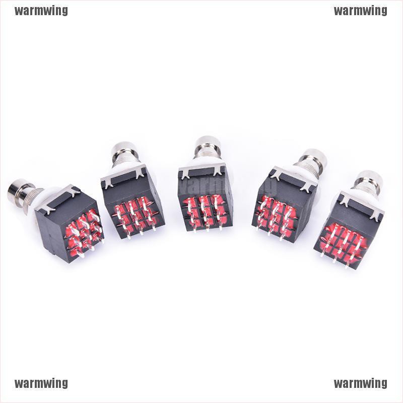 Set 5 Bàn Đạp Tạo Hiệu Ứng 3PDT 9-Pin Bằng Kim Loại Cho Đàn Guitar