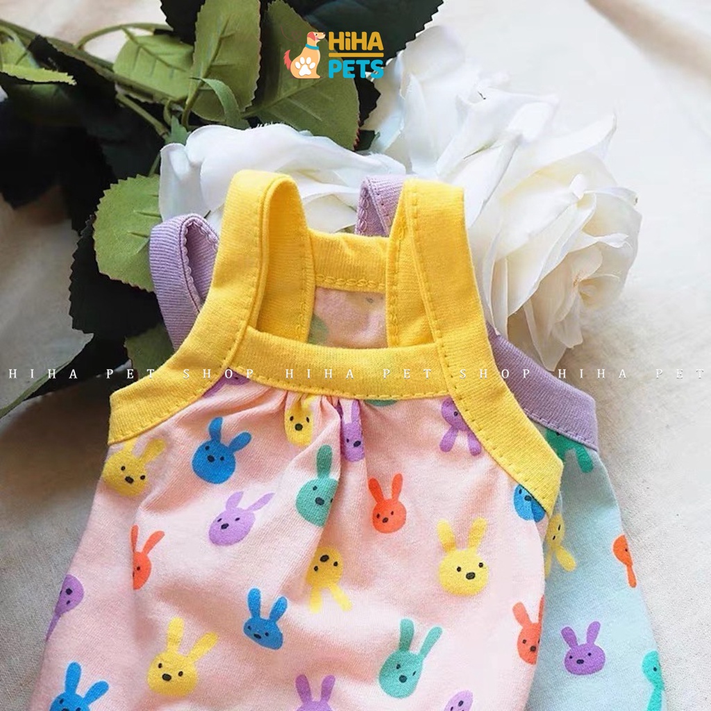Áo Thun Cho Cún Mèo Ba Lỗ Mặc Dễ Thương Quần Áo Thú Cưng Mát Mẻ Mùa Hè Hihapet.