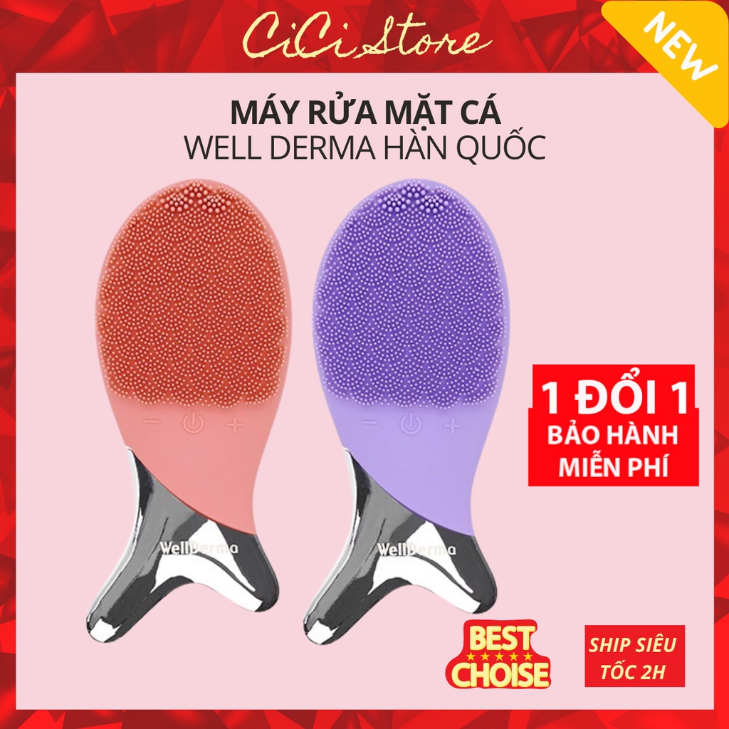 Máy rửa mặt cá Wellderma Cleansing Fish Hàn Quốc - Hàng chuẩn 2 tem