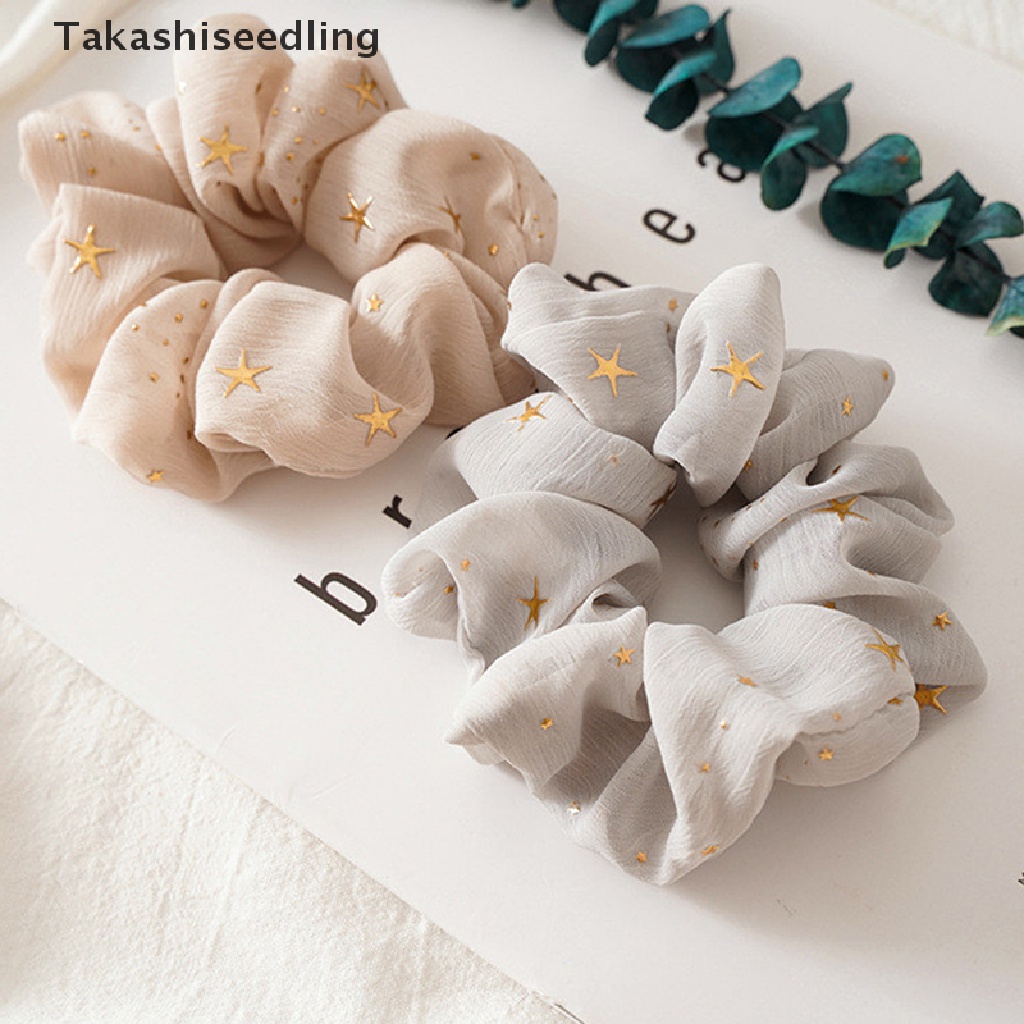 Dây Cột Tóc Cao Su Co Giãn In Họa Tiết Xinh Xắn Cho Nữ