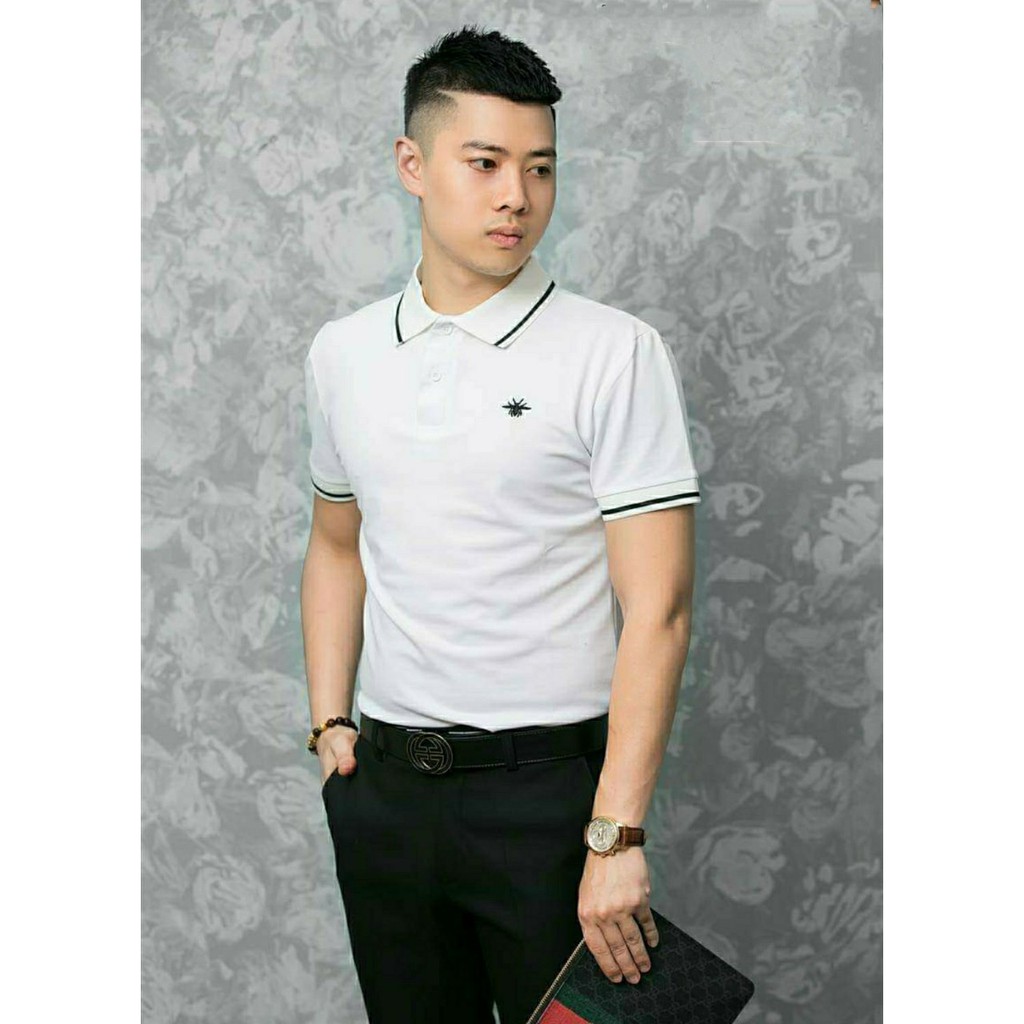 Aó phong polo nam phong cách hàn kẻ viền cổ tay - chất liệu gai cá sấu | BigBuy360 - bigbuy360.vn