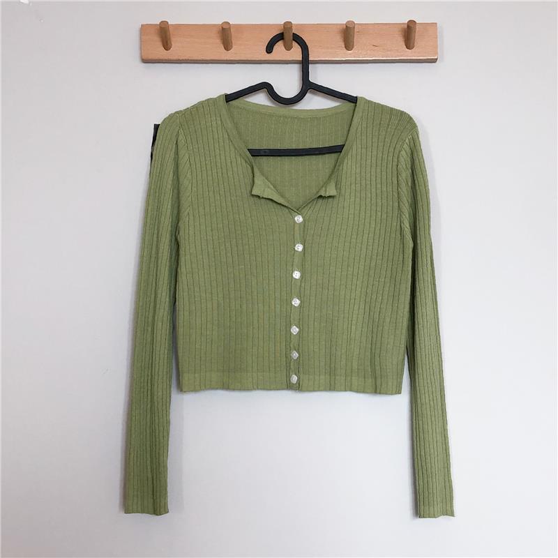 Áo Khoác Cardigan Dệt Kim Tay Dài Dáng Rộng Cổ Chữ V Thời Trang Mùa Thu Happy Store