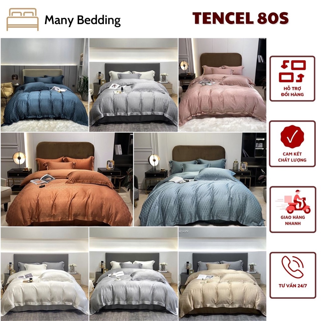 BỘ CHĂN GA TENCEL 80S MẪU MỚI 2022 - DECOR PHÒNG CAO CẤP