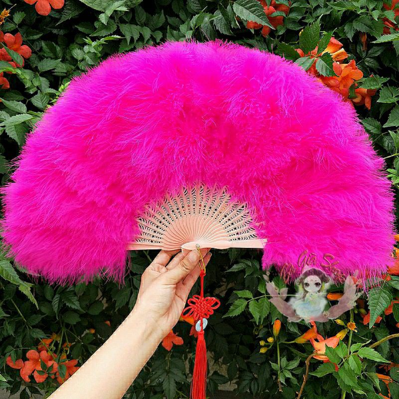 Quạt lông vũ đạo cụ chụp hình