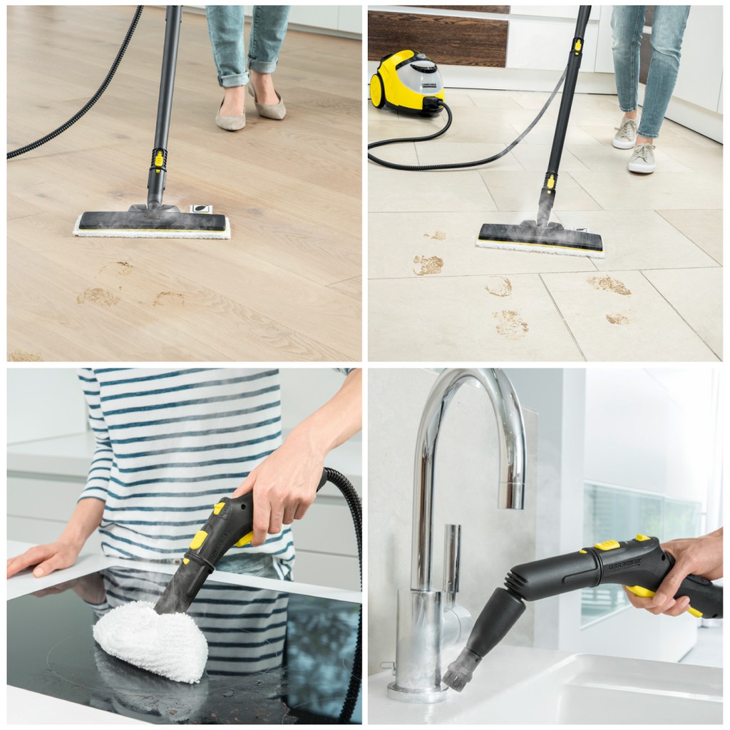 (Sản xuất Đức) Máy làm sạch bằng hơi nước Karcher SC 5 Easyfix EU công suất nhiệt 2200w với hiệu quả làm sạch 150 m2