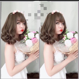 Tóc bộ xoăn phồng ngắn hình thật tại shop