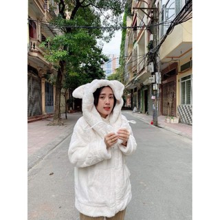 Áo khoác lông gấu bông