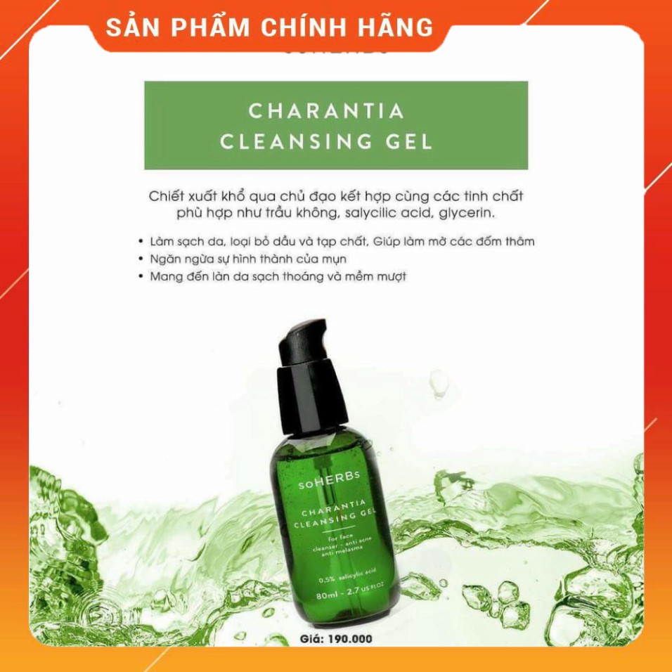 Sữa rửa mặt khổ qua soherbs da mụn chính hãng 80gr