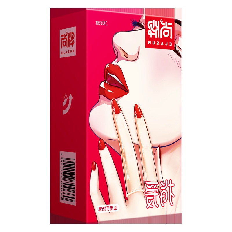 Bao cao su ngón tay siêu mỏng ELASUN Đỏ - Hương Dâu