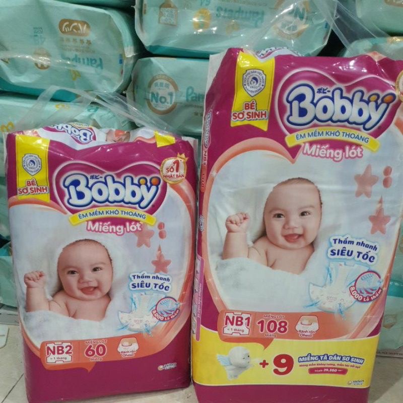 Miếng lót Bobby Fresh Newborn 1 108 miếng tặng