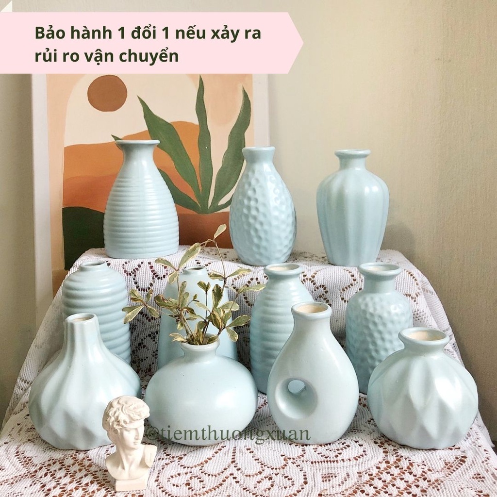 Set 3 bình hoa decor trang trí nhà cửa, văn phòng - Lọ hoa mini