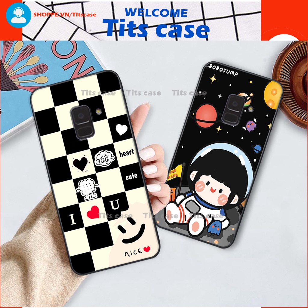 Ốp lưng Samsung Galaxy A5 2018 / A6 2018 / A8 2018 / A8 PLUS in hình bò sữa, gấu be@r, cute cực  ĐỈNH -  cực CHẤT