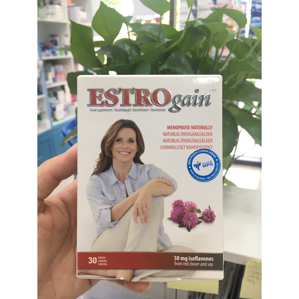 Estrogain – Hỗ trợ cân bằng nội tiết nữ, giảm khó chịu tiền mãn kinh, mãn kinh - hộp 30 viên - nhập khẩu Anh quốc