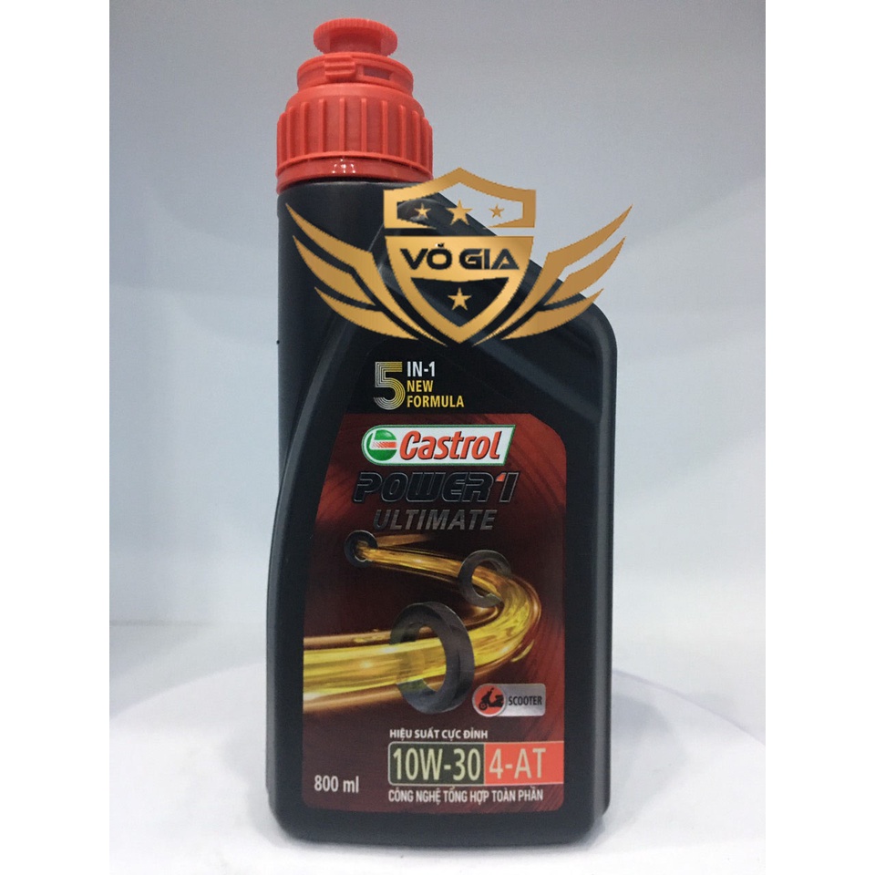 DẦU NHỚT XE TAY GA CASTROL POWER 1 - ULTIMATE 10W30 0.8L ( CASTROL ĐEN MỚI 2021 )