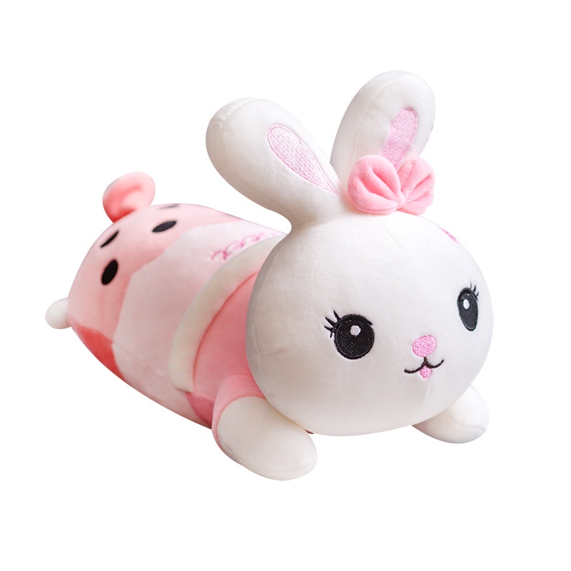 Gấu Bông Thỏ Hồng Nơ Trà Sữa Siêu To Size 1m1/90cm/50cm - Gối Ôm Thỏ Xinh