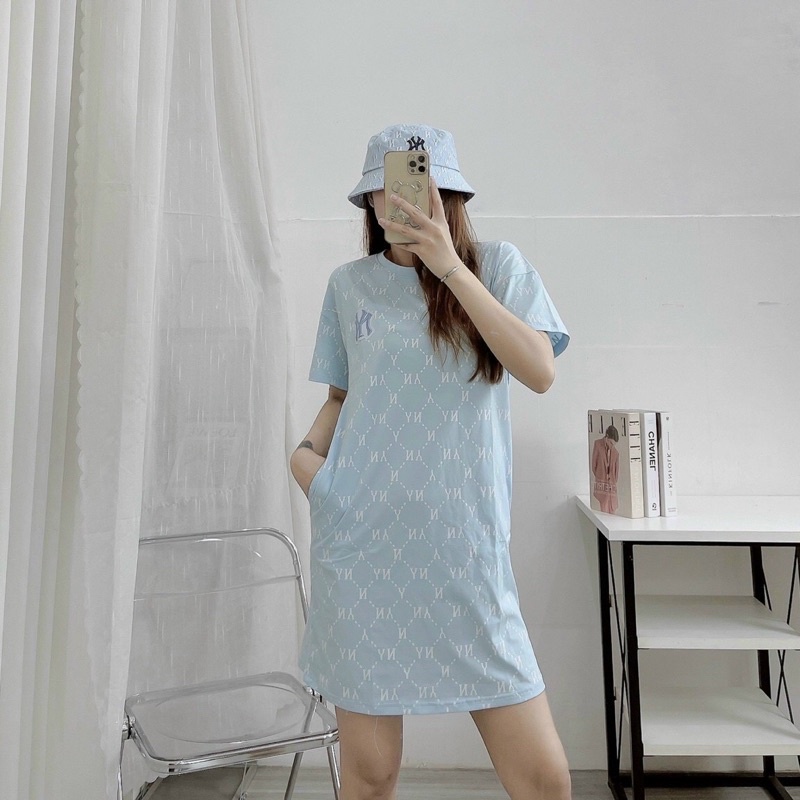 Đầm xuông  MLB hàng vnxk chất vải thun cotton mát mẻ thoải mái thời trang