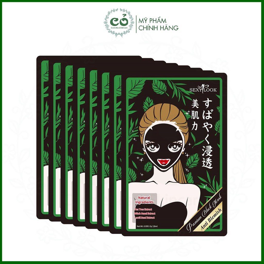 Mặt Nạ Tràm Trà Giảm Mụn SexyLook Tea Tree Anti Blemish Black Facial Mask