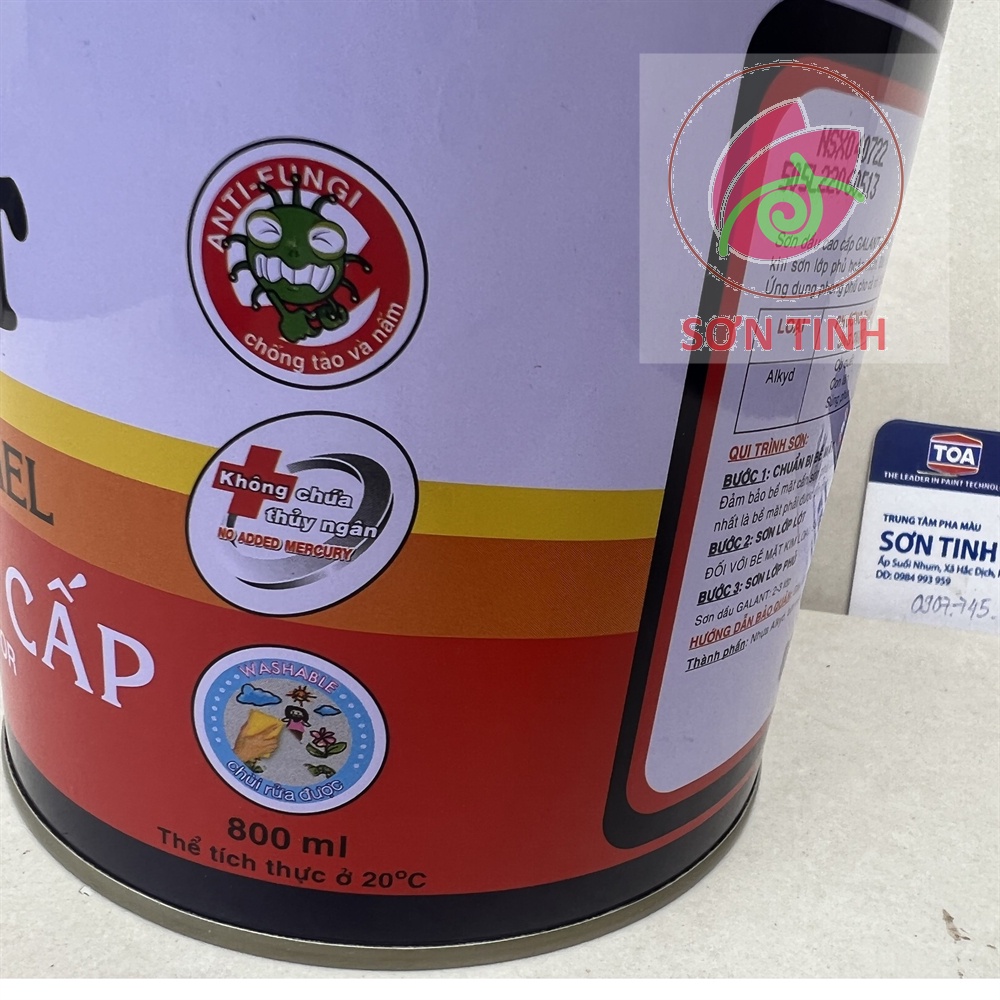 Sơn dầu galant màu Đỏ RED 800ml