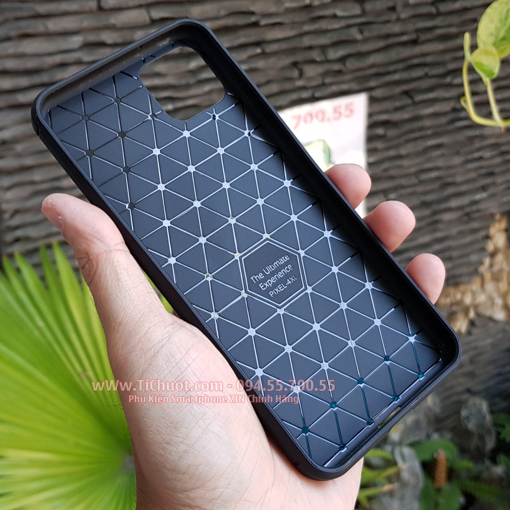 Ốp Lưng Google Pixel 4 Pixel4 XL AutoFocus Vân 3D Carbon Chống Sốc