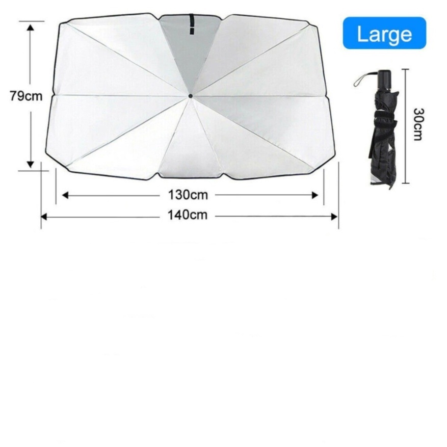 [Loại 1] Ô (dù) che chắn nắng kính lái xe hơi ô tô Cao Cấp, tiện dụng, gấp gọn, chắn nắng-giảm nhiệt độ-bảo vệ nội thất