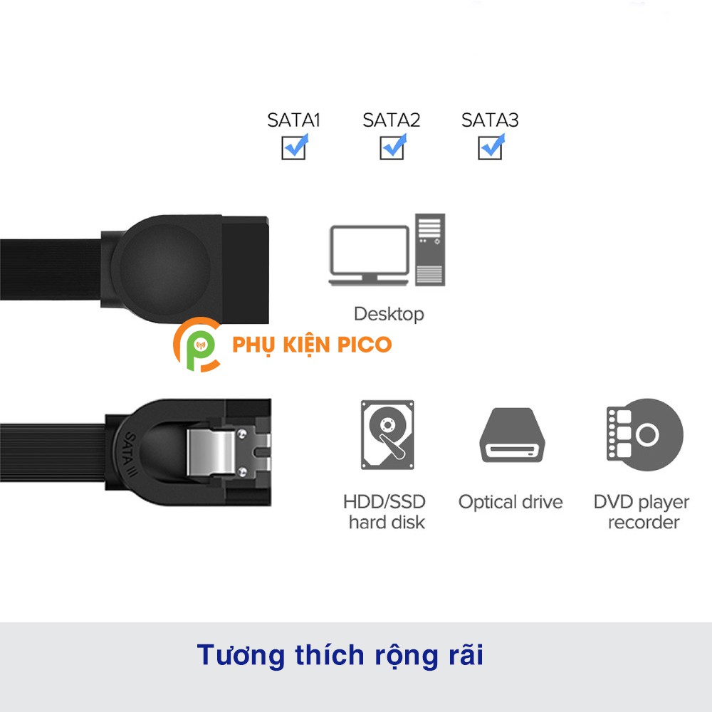 Cáp Sata 3 dành cho ổ cứng HDD, SSD Hàng tháo máy chính hãng MSI (Bộ 2 cáp nguyên Seal)