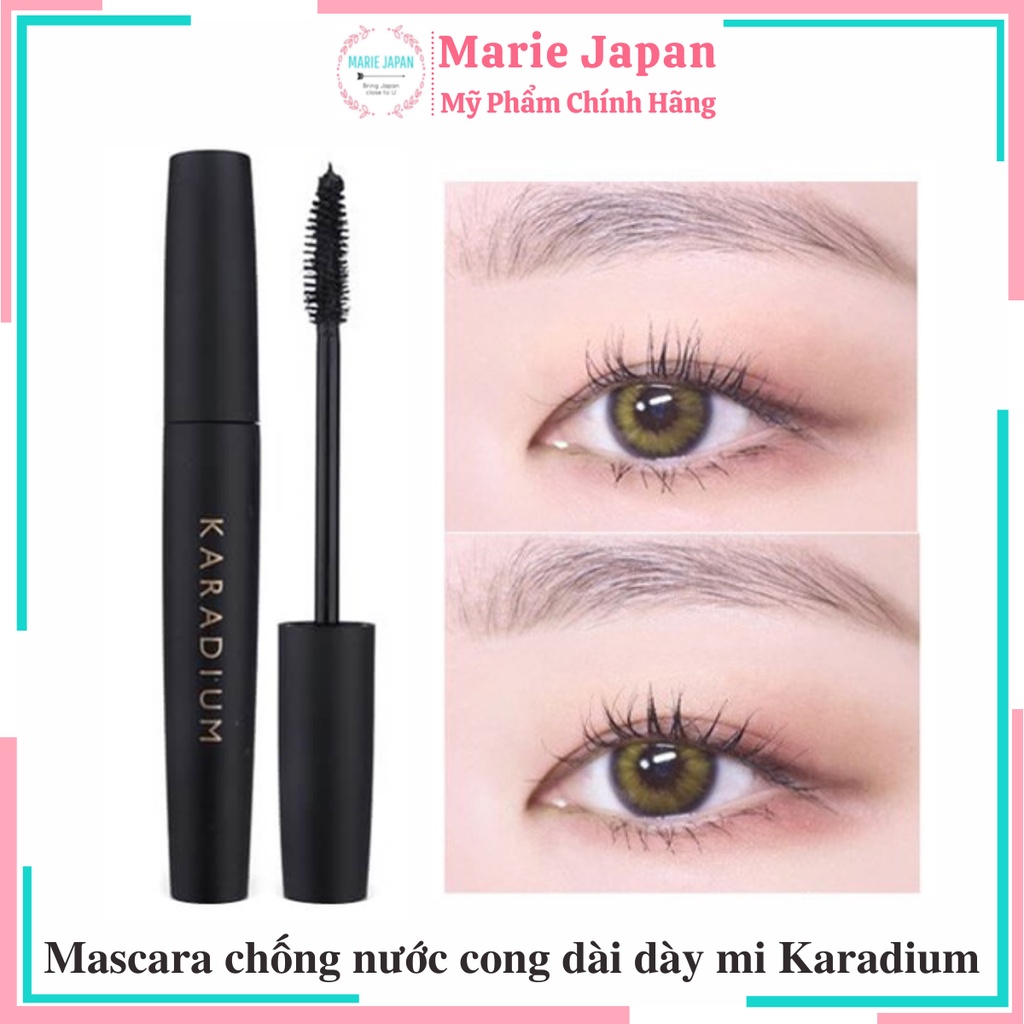 Mascara chống trôi Karadium cong dài dày mi On the Top Fiber Hàn Quốc