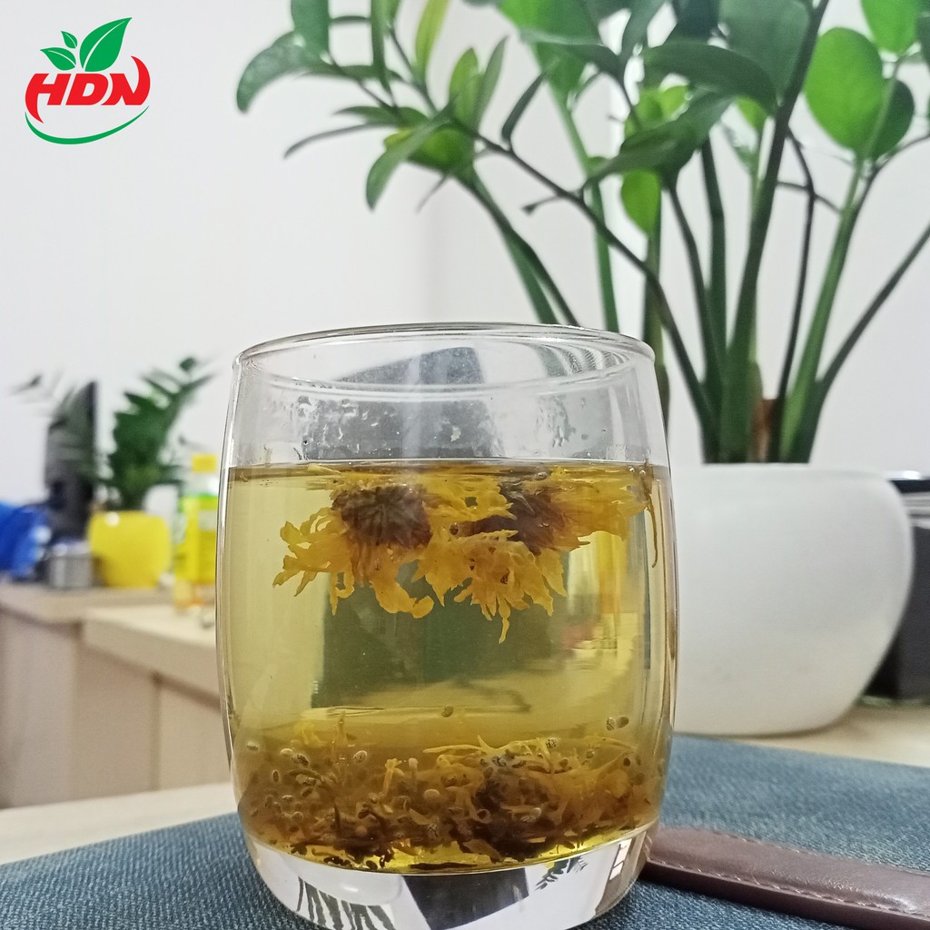 Cúc Chi Sấy HDN Trà Hoa Cúc Vàng Sấy Khô Nguyên Bông Hàng Sấy Điện Túi Zip 100gr