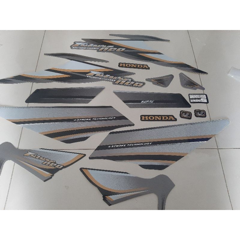 Bộ tem dán xe Future neo 125 màu xám đen xịn cao cấp