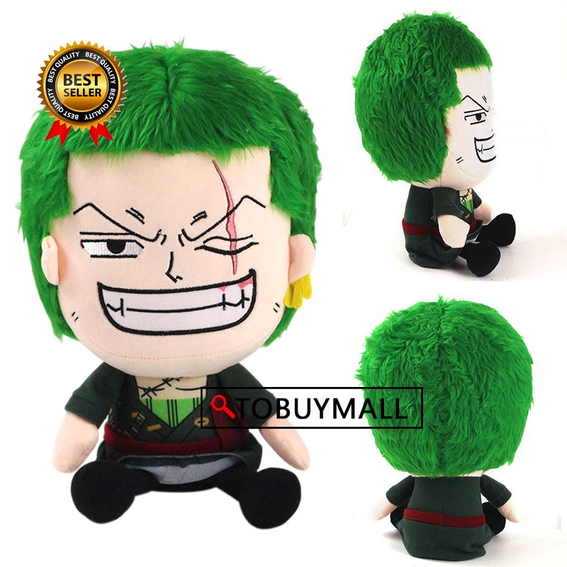 [Mã TOYDEC hoàn 20K xu đơn 50K] Thú Nhồi Bông Hình Roronoa Zoro Anime One Piece Cao 34cm