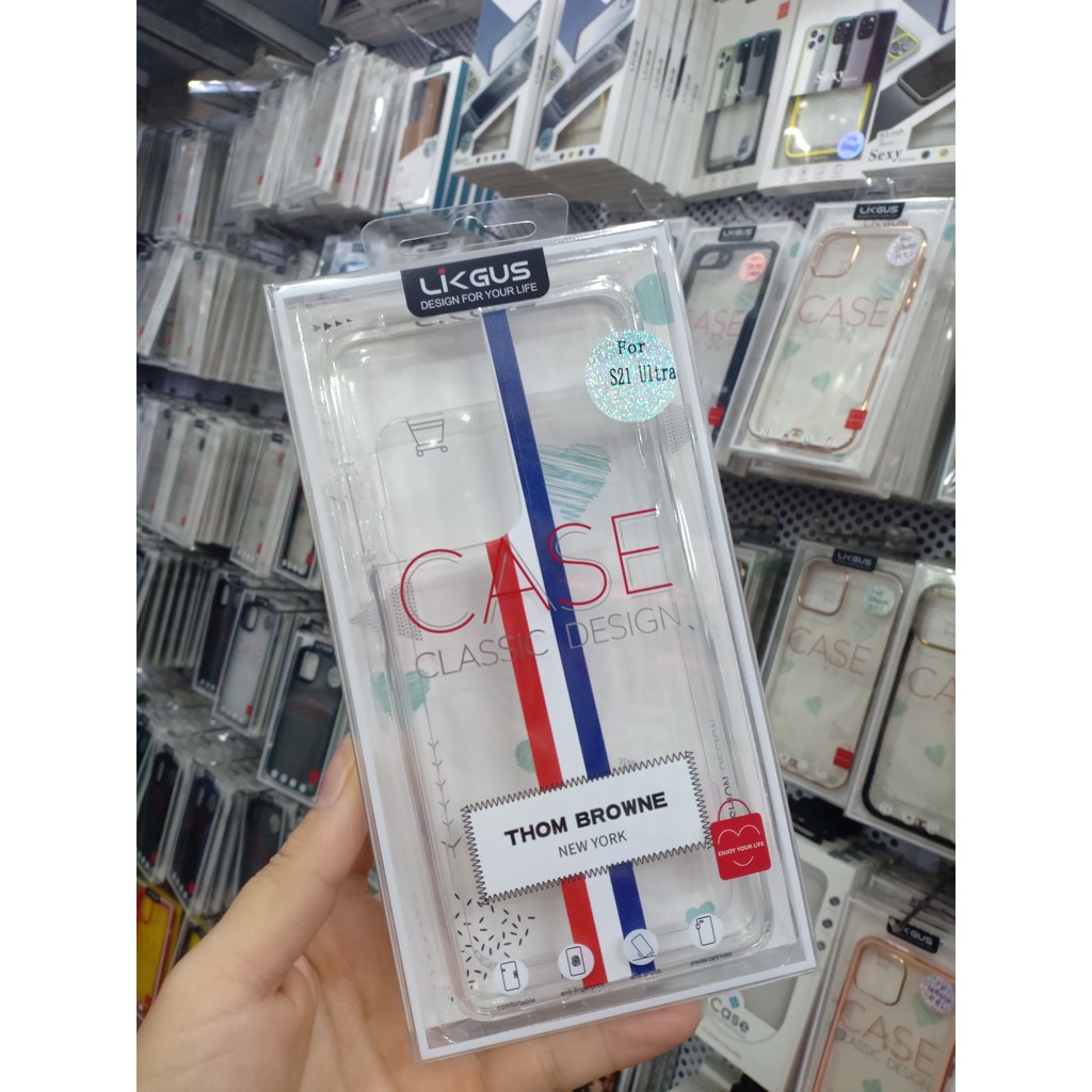Ốp lưng LikGus New York cho Samsung S21, S21 Plus, S21 Ultra ,Thom Browne cao cấp