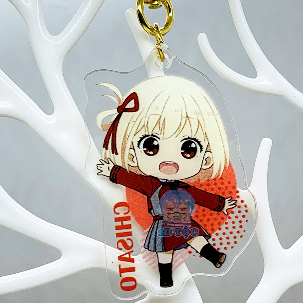 Móc Khóa Mica Trong suốt In 2 Mặt Sắc Nét Anime Lycoris Recoil – Phụ Kiện Anime By 2D Tộc Shop