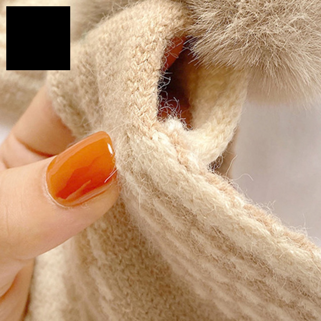 Khăn Choàng Cổ Chất Liệu Lông Thỏ Nhân Tạo Dày Dặn Thời Trang Mùa Đông Cho Nữ