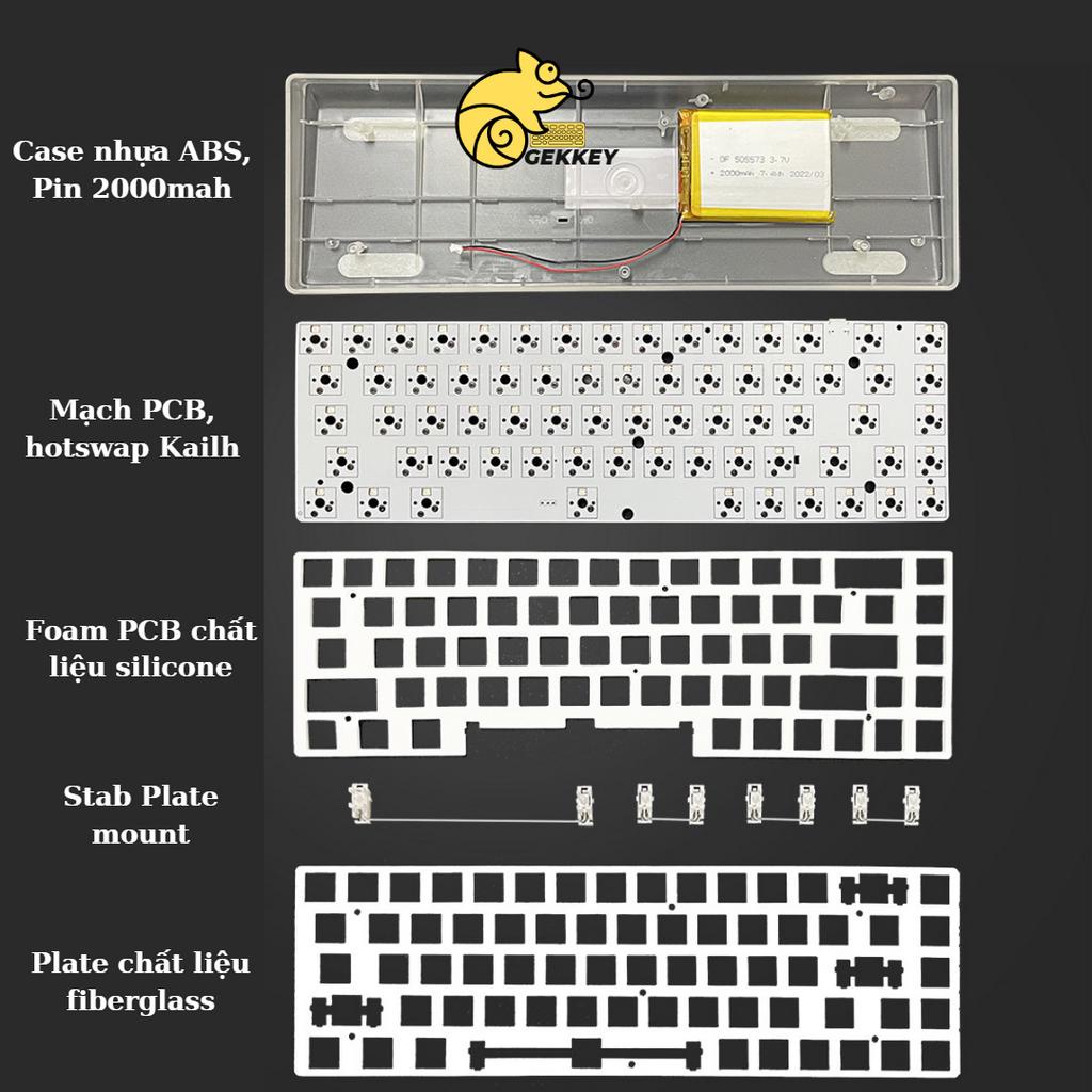 Kit bàn phím GeanKey GK S68| 3 modes| led nháy theo nhạc.