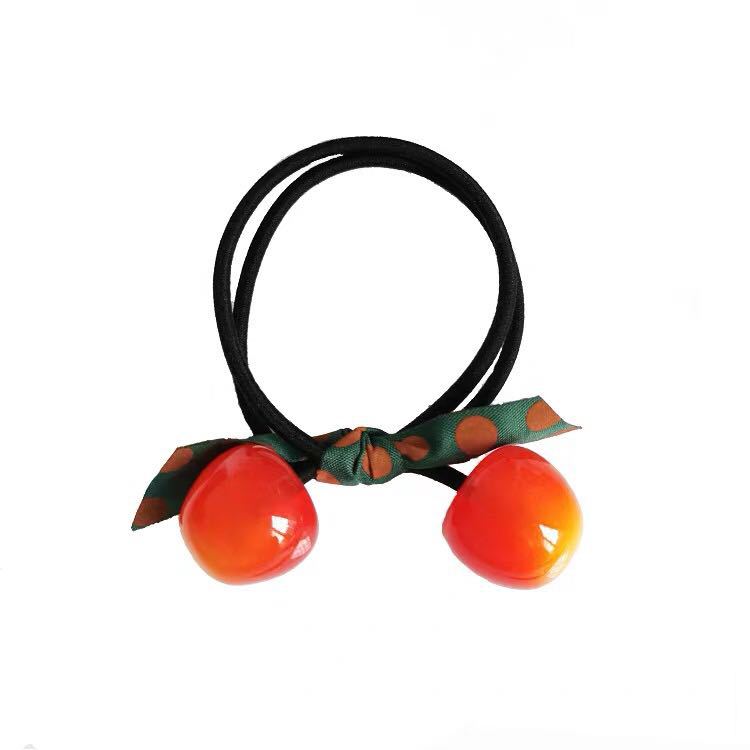 Dây cột tóc cao su đính quả Cherry đáng yêu xinh xắn